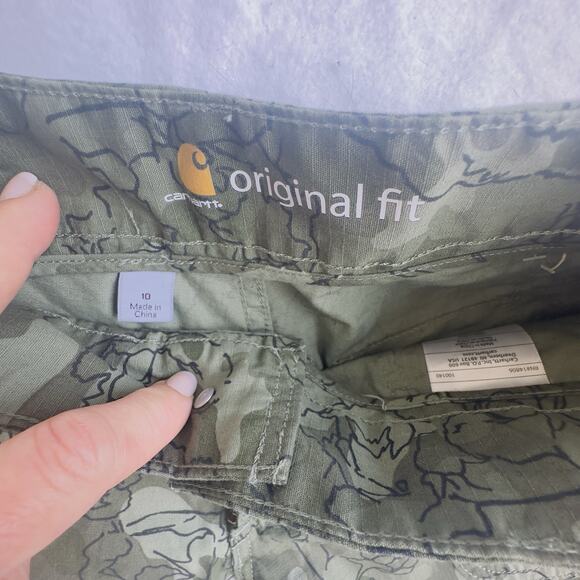 Carhartt Original Fit El Paso Cargo Camo Floral Print Shorts Womens NWT 10 - Picture 5 of 10